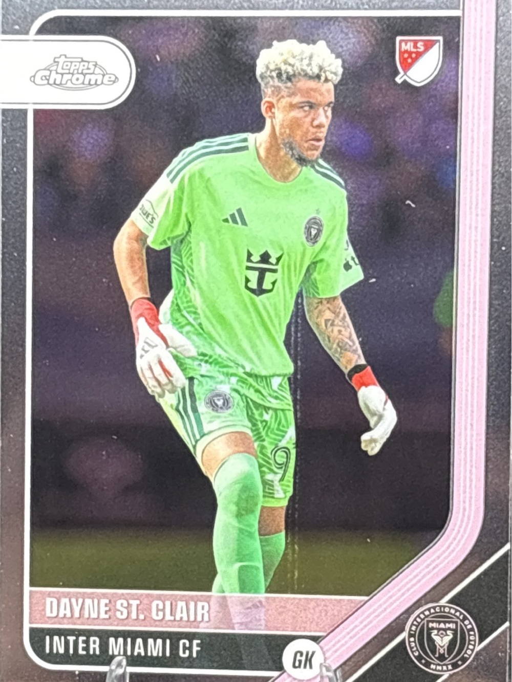 Topps Chrome Dayne St. Clair Inter Miami Soccer Card